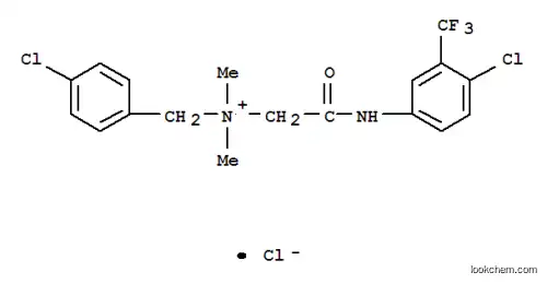 Molecular Structure of 453-48-5 (N-(4-chlorobenzyl)-2-{[4-chloro-3-(trifluoromethyl)phenyl]amino}-N,N-dimethyl-2-oxoethanaminium)