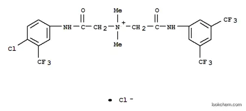 Molecular Structure of 457-35-2 (2-{[3,5-bis(trifluoromethyl)phenyl]amino}-N-(2-{[4-chloro-3-(trifluoromethyl)phenyl]amino}-2-oxoethyl)-N,N-dimethyl-2-oxoethanaminium)