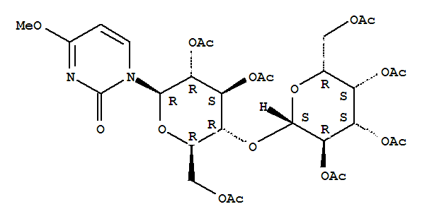 4752-87-8,2(1H)-pyrimidinone, 4-methoxy-1-[2,3,6-tri-O-acetyl-4-O-(2,3,4,6-tetra-O-acetylhexopyranosyl)hexopyranosyl]-,2(1H)-Pyrimidinone,1-(4-O-b-D-galactopyranosyl-b-D-glucopyranosyl)-4-methoxy-,heptaacetate (7CI); NSC 407133