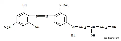 Molecular Structure of 51897-39-3 (N-[2-[(2,6-Dicyano-4-nitrophenyl)azo]-5-[(2,3-dihydroxypropyl)ethylamino]phenyl]acetamide)