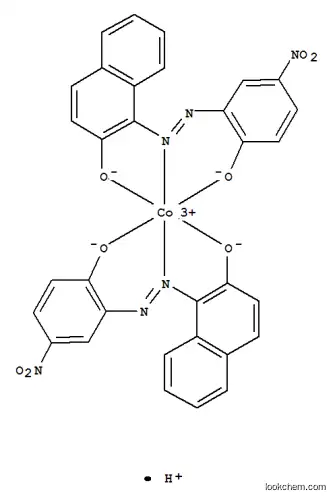 Molecular Structure of 52277-69-7 (hydrogen bis[1-[(2-hydroxy-5-nitrophenyl)azo]naphthalen-2-olato(2-)]cobaltate(1-))