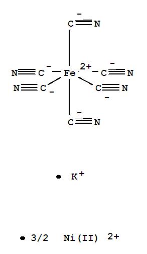 52563-91-4,Ferrate(4-),hexakis(cyano-kC)-,nickel(2+) potassium (2:3:2), (OC-6-11)-,Ferrate(4-),hexakis(cyano-C)-, nickel(2+) potassium (2:3:2), (OC-6-11)-; FS 7 (sorbent);Trinickel dipotassium bis(hexacyanoferrate(4-))
