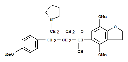 5-Benzofuranmethanol,2,3-dihydro-4,7-dimethoxy-a-[2-(4-methoxyphenyl)ethyl]-6-[2-(1-pyrrolidinyl)ethoxy]-
