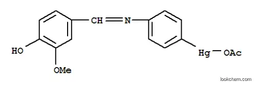 Molecular Structure of 5439-21-4 ((4-{[(E)-(3-methoxy-4-oxocyclohexa-2,5-dien-1-ylidene)methyl]amino}phenyl)mercury acetate)