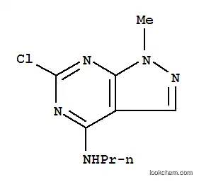 Molecular Structure of 5444-34-8 (6-chloro-1-methyl-N-propyl-1H-pyrazolo[3,4-d]pyrimidin-4-amine)