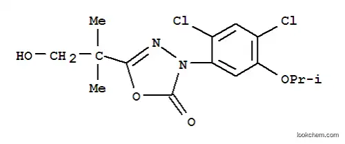 Molecular Structure of 54996-61-1 (3-[2,4-dichloro-5-(propan-2-yloxy)phenyl]-5-(1-hydroxy-2-methylpropan-2-yl)-1,3,4-oxadiazol-2(3H)-one)