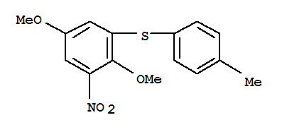 1,4-DIMETHOXY-6-NITRO-2-(P-TOLYLTHIO)BENZENE
