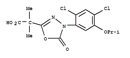 57198-84-2,Oxadiazon acid,2-Carboxyisopropyl-4-(2,4-dichloro-5-isopropoxyphenyl]-D2-1,3,4-oxadiazolin-5-one
