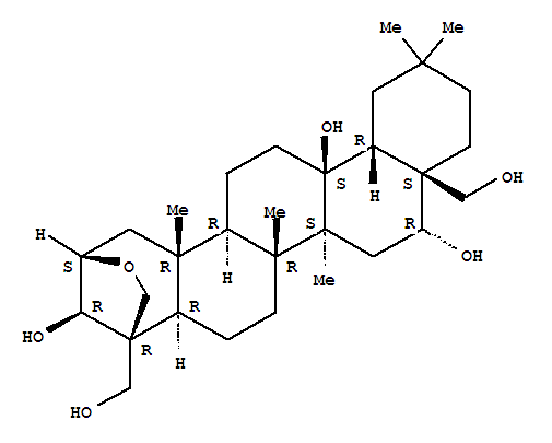 60771-06-4,Oleanane-3,13,16,23,28-pentol,2,24-epoxy-, (2b,3b,4b,16a)-,Pentaol