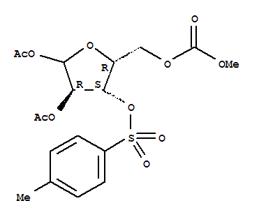 61794-22-7,1,2-di-O-acetyl-5-O-(methoxycarbonyl)-3-O-[(4-methylphenyl)sulfonyl]pentofuranose,NSC 23611
