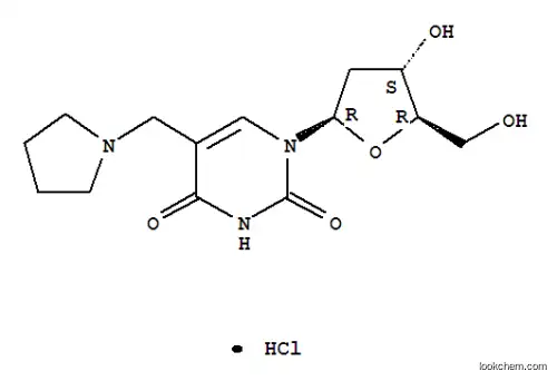 Molecular Structure of 62215-99-0 (1-(2-deoxypentofuranosyl)-5-(pyrrolidin-1-ylmethyl)pyrimidine-2,4(1H,3H)-dione)