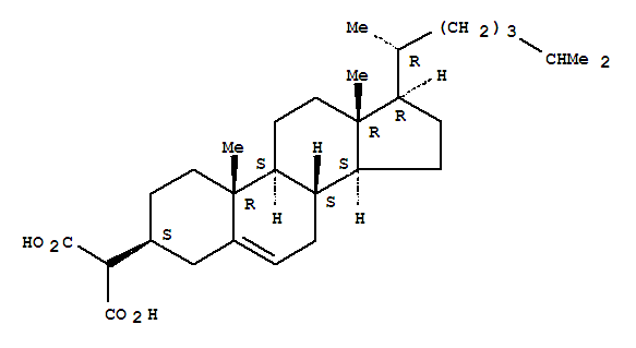 CAS Number:6252-47-7; Name:Cholest-5-ene-3b-malonic acid (8CI); Molecular Structure: