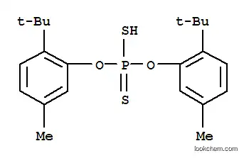 Molecular Structure of 6291-43-6 (bis(5-methyl-2-tert-butyl-phenoxy)-sulfanyl-sulfanylidene-phosphorane)