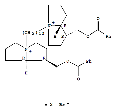 62913-09-1,1H-Pyrrolizinium,4,4'-(1,10-decanediyl)bis[1-[(benzoyloxy)methyl]hexahydro-, dibromide, [1R-[1a,4(1'R*,7'aR*),7ab]]- (9CI),
