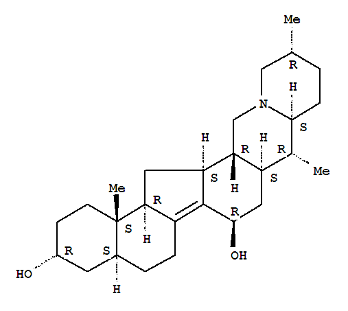 Cevane-3,15-diol,8,14-didehydro-, (3a,5a,15b,25a)- (9CI)