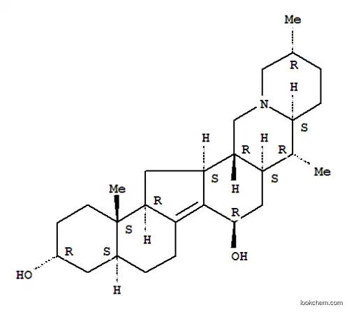 Molecular Structure of 62959-88-0 ((5α,25α)-8,14-Didehydrocevane-3α,15β-diol)
