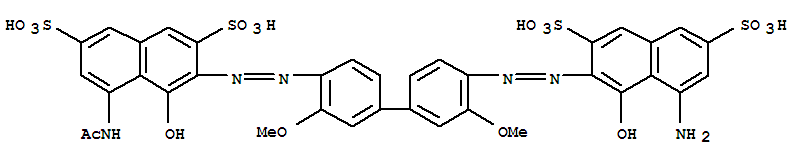 2,7-NAPHTHALENEDISULFONIC ACID 5-(ACETYLAMINO)-3-[[4'-[(8-AMINO-1-HYDROXY-3,6-DISULFO-2-NAPHTHALENYL)AZO]-3,3'-DIMETHOXY[1,1'-BIPHENYL]-4-YL]AZO]-4-HYDROXY-