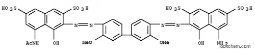 Molecular Structure of 63216-97-7 (2,7-Naphthalenedisulfonicacid,5-(acetylamino)-3-[2-[4'-[2-(8-amino-1-hydroxy-3,6-disulfo-2-naphthalenyl)diazenyl]-3,3'-dimethoxy[1,1'-biphenyl]-4-yl]diazenyl]-4-hydroxy-)