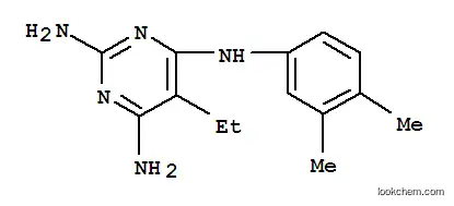Molecular Structure of 6327-21-5 (N~4~-(3,4-dimethylphenyl)-5-ethylpyrimidine-2,4,6-triamine)