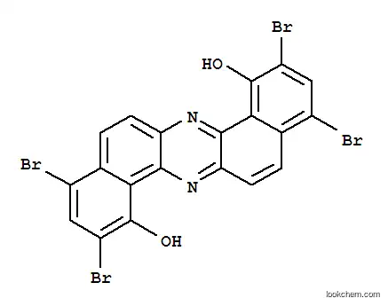Molecular Structure of 63537-67-7 (2,4,9,11-tetrabromodibenzo[a,h]phenazine-1,8-diol)