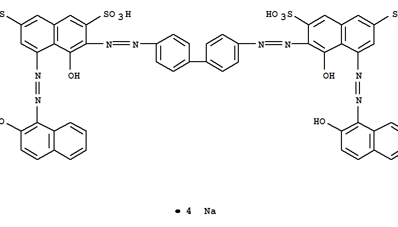 6358-73-2,3,3'-[[1,1'-Biphenyl]-4,4'-diylbis(azo)]bis[4-hydroxy-5-[(2-hydroxy-1-naphthalenyl)azo]naphthalene-2,7-disulfonic acid disodium] salt,C.I. DirectBlack 100, tetrasodium salt (8CI); C.I. 35415; C.I. Direct Black 100