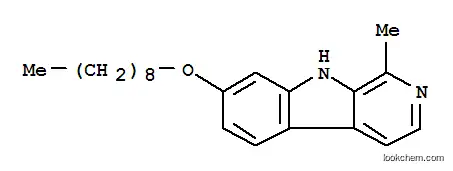 Molecular Structure of 63885-67-6 (1-Methyl-7-nonyloxy-9H-pyrido[3,4-b]indole)