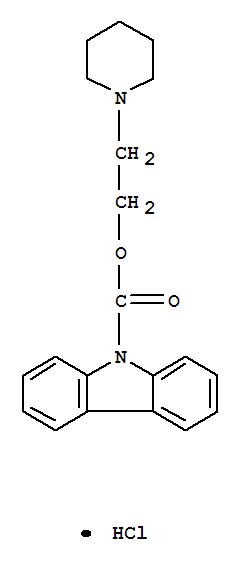 9H-Carbazole-9-carboxylicacid, 2-(1-piperidinyl)ethyl ester, hydrochloride (1:1)