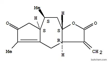 Molecular Structure of 65017-97-2 ((3aR)-3aα,7,7aα,8,9,9aβ-Hexahydro-5,8β-dimethyl-3-methyleneazuleno[6,5-b]furan-2,6(3H,4H)-dione)