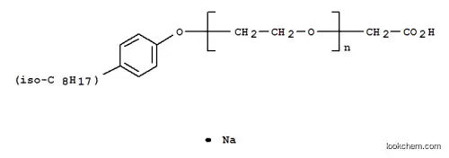 Molecular Structure of 68015-73-6 (Poly(oxy-1,2-ethanediyl), .alpha.-(carboxymethyl)-.omega.-(4-isooctylphenoxy)-, sodium salt)