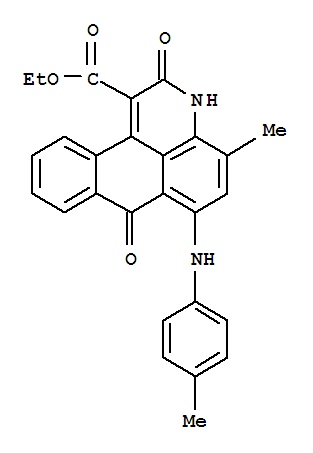 3H-Naphtho[1,2,3-de]quinoline-1-carboxylicacid, 2,7-dihydro-4-methyl-6-[(4-methylphenyl)amino]-2,7-dioxo-, ethyl ester