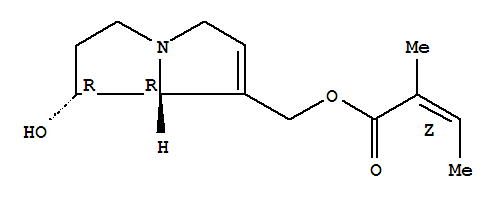 6922-62-9,2-Butenoic acid,2-methyl-, [(1R,7aR)-2,3,5,7a-tetrahydro-1-hydroxy-1H-pyrrolizin-7-yl]methylester, (2Z)-,2-Butenoicacid, 2-methyl-, (2,3,5,7a-tetrahydro-1-hydroxy-1H-pyrrolizin-7-yl)methylester, [1R-[1a,7(Z),7ab]]-; Retronecine, 7-angelate(7CI); 9-Angeloylretronecine; 9-Angelylretronecine; 9-O-Angelylretronecine
