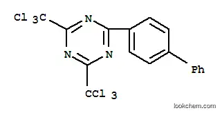 Molecular Structure of 69432-53-7 (2-[1,1'-biphenyl]-4-yl-4,6-bis(trichloromethyl)-1,3,5-triazin-2-acetamide)