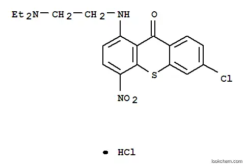 Molecular Structure of 6970-32-7 (6-chloro-1-{[2-(diethylamino)ethyl]amino}-4-nitro-9H-thioxanthen-9-one)