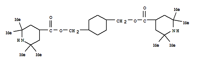 4-Piperidinecarboxylicacid, 2,2,6,6-tetramethyl-, 4,4'-[1,4-cyclohexanediylbis(methylene)] ester