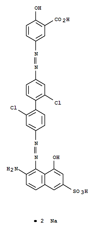 Benzoic acid,5-[2-[4'-[2-(2-amino-8-hydroxy-6-sulfo-1-naphthalenyl)diazenyl]-2,2'-dichloro[1,1'-biphenyl]-4-yl]diazenyl]-2-hydroxy-,sodium salt (1:2)