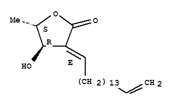 71339-52-1,L-erythro-Pentonicacid, 2,5-dideoxy-2-(15-hexadecenylidene)-, g-lactone, (2E)- (9CI),2(3H)-Furanone,3-(15-hexadecenylidene)dihydro-4-hydroxy-5-methyl-, [4R-(3E,4a,5b)]-; Isodihydromahubenolide A