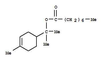 71648-35-6,1-methyl-1-(4-methyl-3-cyclohexen-1-yl)ethyl octanoate,1-methyl-1-(4-methyl-3-cyclohexen-1-yl)ethyl octanoate
