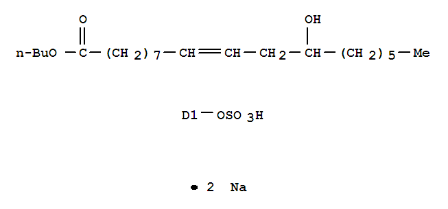9-Octadecenoic acid,12-hydroxy(sulfooxy)-, 1-butyl ester, disodium salt, [R-(Z)]- (9CI)