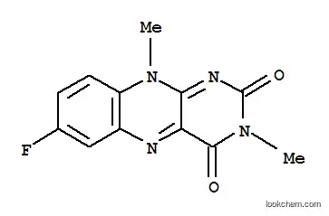 Molecular Structure of 72247-96-2 (Benzo[g]pteridine-2,4(3H,10H)-dione,3,10-dimethyl-7-fluoro-)