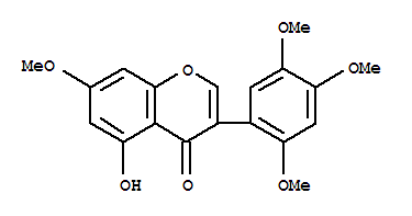 72545-39-2,4H-1-Benzopyran-4-one,5-hydroxy-7-methoxy-3-(2,4,5-trimethoxyphenyl)-,Robustigenin