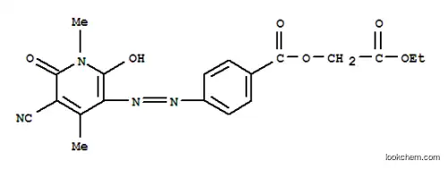 Molecular Structure of 72614-76-7 (2-ethoxy-2-oxoethyl 4-[(5-cyano-1,6-dihydro-2-hydroxy-1,4-dimethyl-6-oxopyridin-3-yl)azo]benzoate)