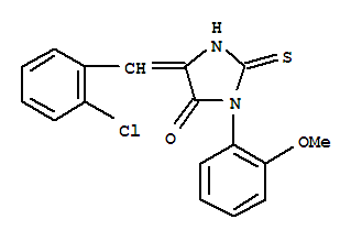 72799-37-2,(5Z)-5-[(2-chlorophenyl)methylidene]-3-(2-methoxyphenyl)-2-thioxoimidazolidin-4-one,