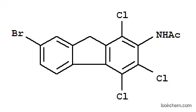 Molecular Structure of 737-32-6 (N-(7-bromo-1,3,4-trichloro-9H-fluoren-2-yl)acetamide)