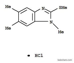 Molecular Structure of 74022-46-1 (1,5,6-trimethyl-2-methylsulfanyl-benzoimidazole hydrochloride)