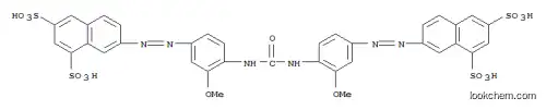 Molecular Structure of 74082-23-8 (1,3-Naphthalenedisulfonicacid, 7,7'-[carbonylbis[imino(3-methoxy-4,1-phenylene)-2,1-diazenediyl]]bis-)