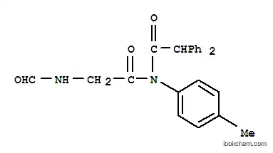 Molecular Structure of 7494-53-3 (N-(diphenylacetyl)-N~2~-formyl-N-(4-methylphenyl)glycinamide)