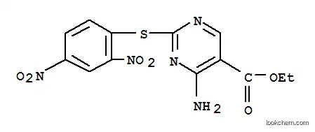 Molecular Structure of 75464-92-5 (ethyl 4-amino-2-[(2,4-dinitrophenyl)sulfanyl]pyrimidine-5-carboxylate)