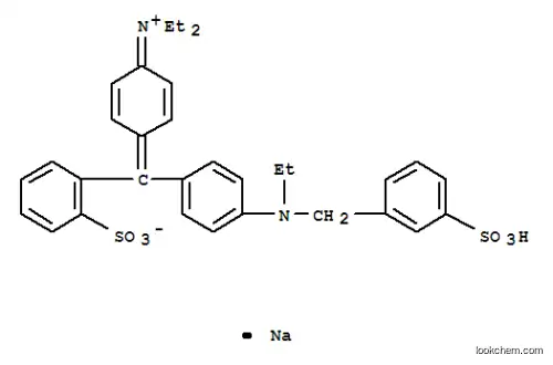 Molecular Structure of 75522-98-4 (Ethanaminium,N-ethyl-N-[4-[[4-[ethyl[(3-sulfophenyl)methyl]amino]phenyl](2-sulfophenyl)methylene]-2,5-cyclohexadien-1-ylidene]-,inner salt, sodium salt (1:1))