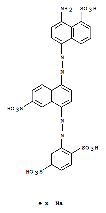 1,4-Benzenedisulfonicacid,2-[2-[4-[2-(4-amino-5-sulfo-1-naphthalenyl)diazenyl]-7-sulfo-1-naphthalenyl]diazenyl]-,sodium salt (1: )