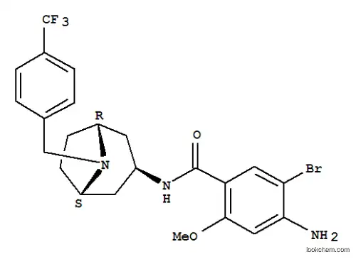 Molecular Structure of 76352-01-7 (4-amino-5-bromo-2-methoxy-N-[8-[[4-(trifluoromethyl)phenyl]methyl]-8-a zabicyclo[3.2.1]oct-3-yl]benzamide)